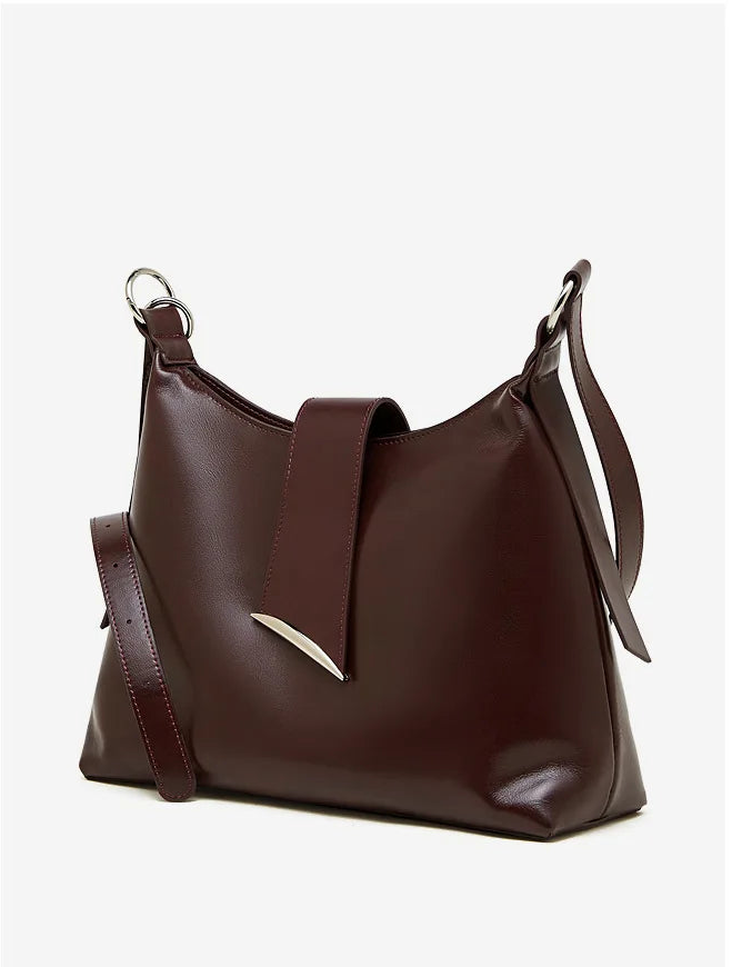 Aura Genuine Leather Milano Curved Shoulder Bag