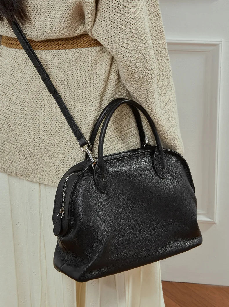 Aura Genuine Leather Fluid Silhouette Tote