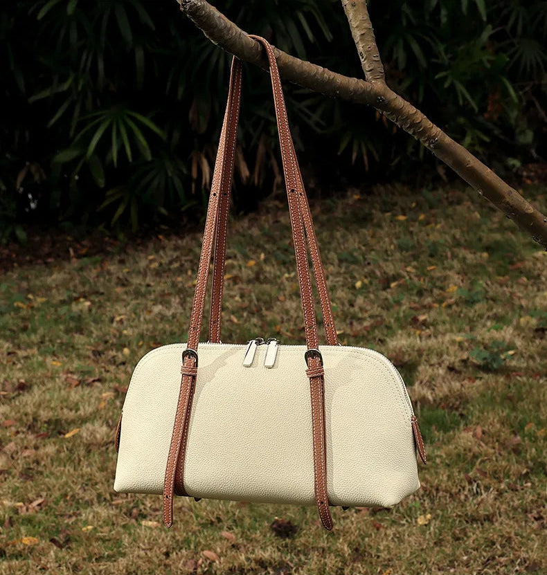 Orb Artisan Genuine Leather Contour Shoulder Bag