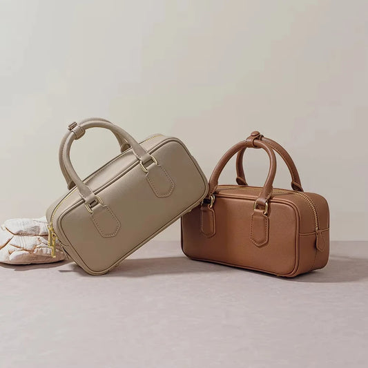 Genuine Leather Vintage Boston Bowling Bag