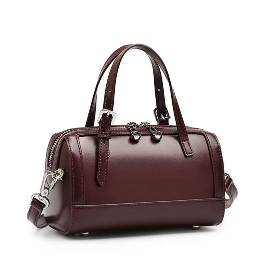 Emperor Genuine Leather Structured Vintage Satchel