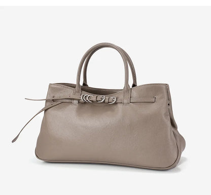 Monarch Genuine Leather Retro Style Everyday Handbag