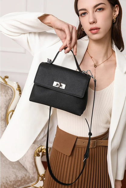 Aura Genuine Leather Minimalist Statement Bag