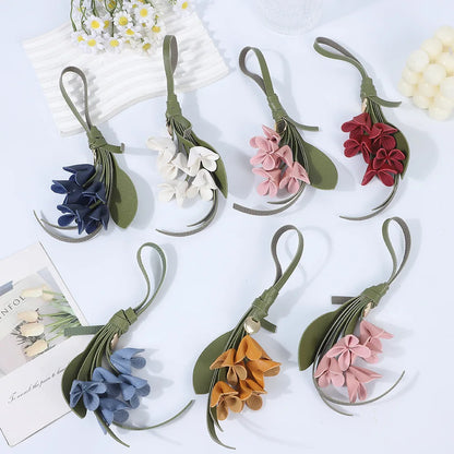 Elegant Flower Bag Charm