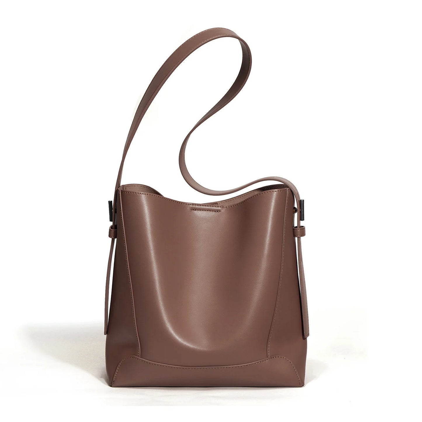 Genuine Leather  Bucket Shoulder Bag
