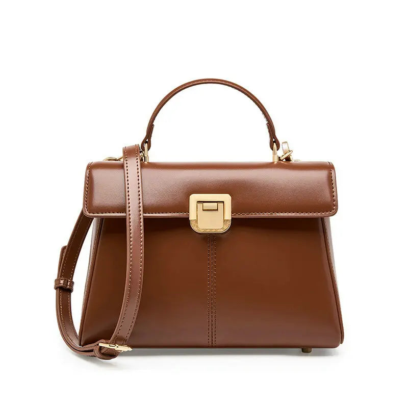 Genuine Leather Luxury Designer Square Handbag