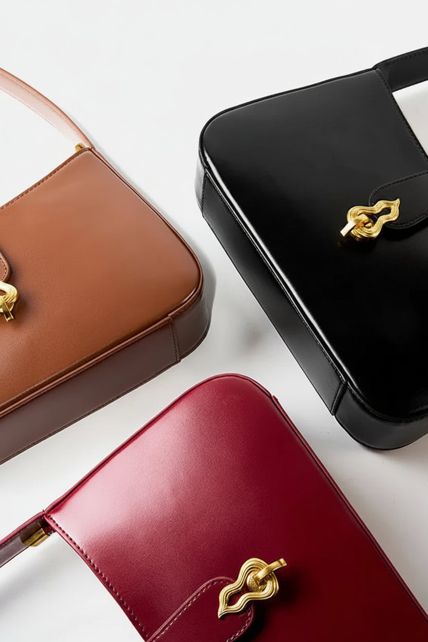 Sovereign Premium Cowhide Elegant Underarm Shoulder Bag