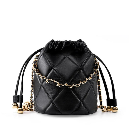 Majestic Luxury Genuine Leather Chain Shoulder Bag