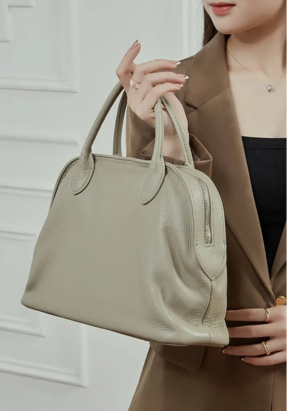Aura Genuine Leather Fluid Silhouette Tote