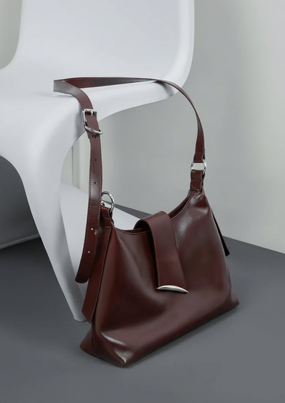 Aura Genuine Leather Milano Curved Shoulder Bag