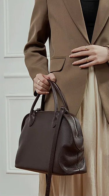 Aura Genuine Leather Fluid Silhouette Tote
