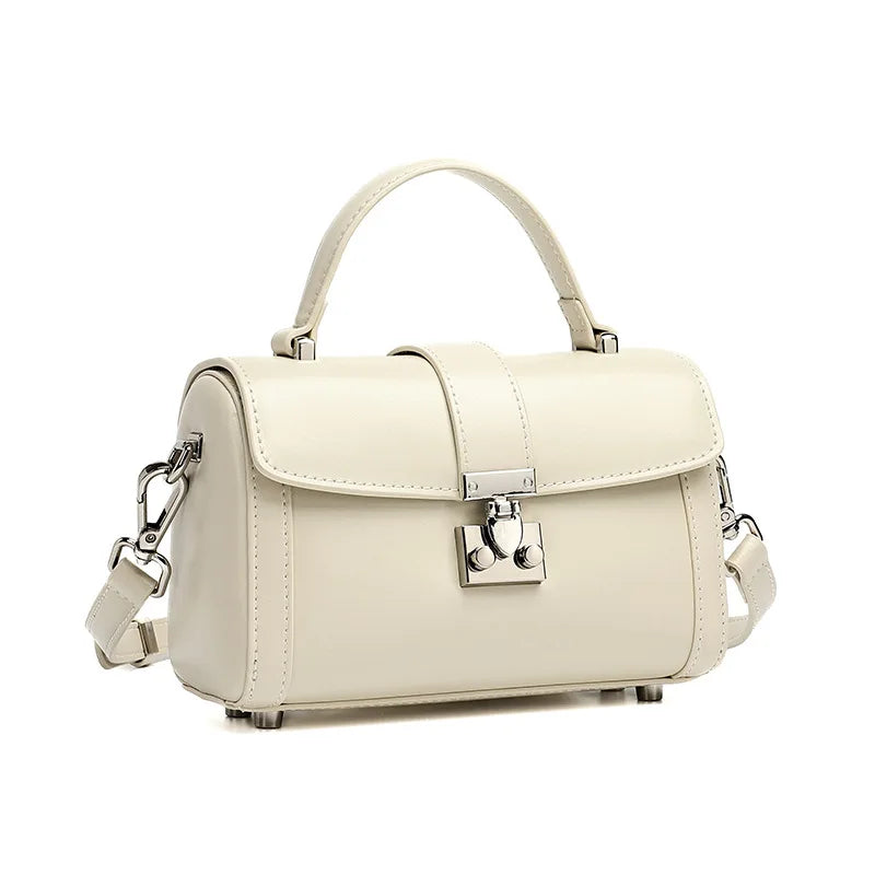 Verona Genuine Leather Flap Top Structured Crossbody