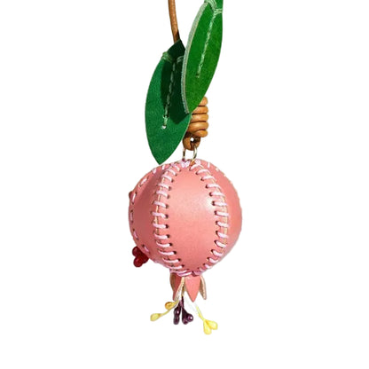 Leather Pomegranate Bag Charm
