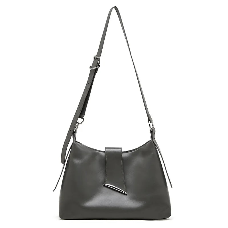 Aura Genuine Leather Milano Curved Shoulder Bag