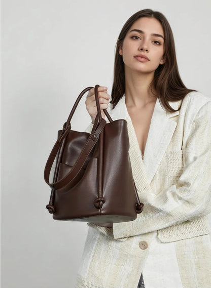 Elysian Genuine Leather High-Quality Soft Cowhide Tote Bag