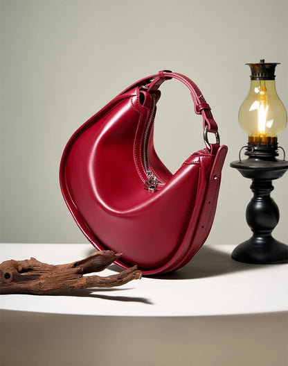 Celestial Genuine Leather Minimalist Luxury Flap Tote