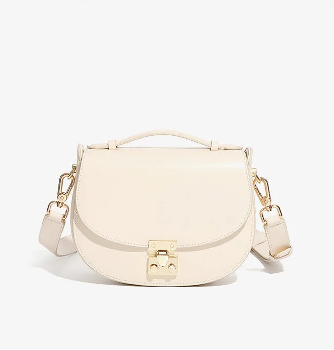 Aura Genuine Leather Top-Handle Saddle Bag
