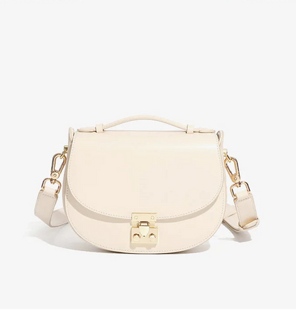 Aura Genuine Leather Top-Handle Saddle Bag