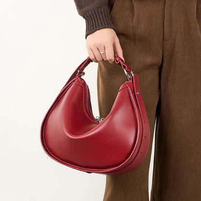 Celestial Genuine Leather Minimalist Luxury Flap Tote