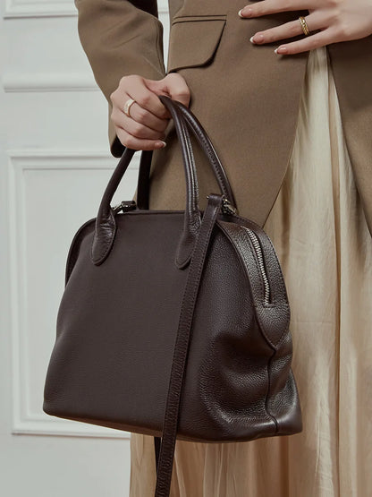Aura Genuine Leather Fluid Silhouette Tote
