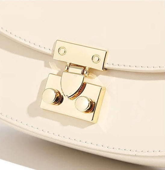 Aura Genuine Leather Top-Handle Saddle Bag