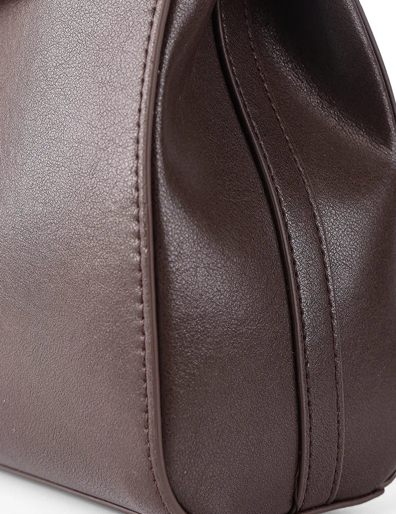 Genuine Leather Luxury Wide Strap Shoulder Bag