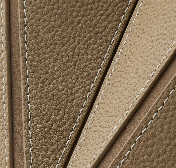 Aura Genuine Leather Geometric Winged Tote