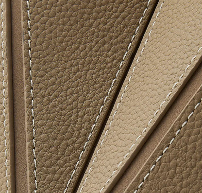 Aura Genuine Leather Geometric Winged Tote