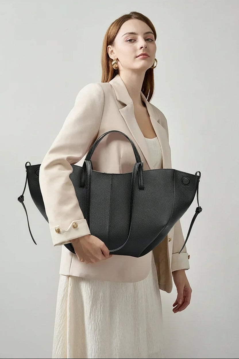 Genuine Leather Classic Large Tote Bag
