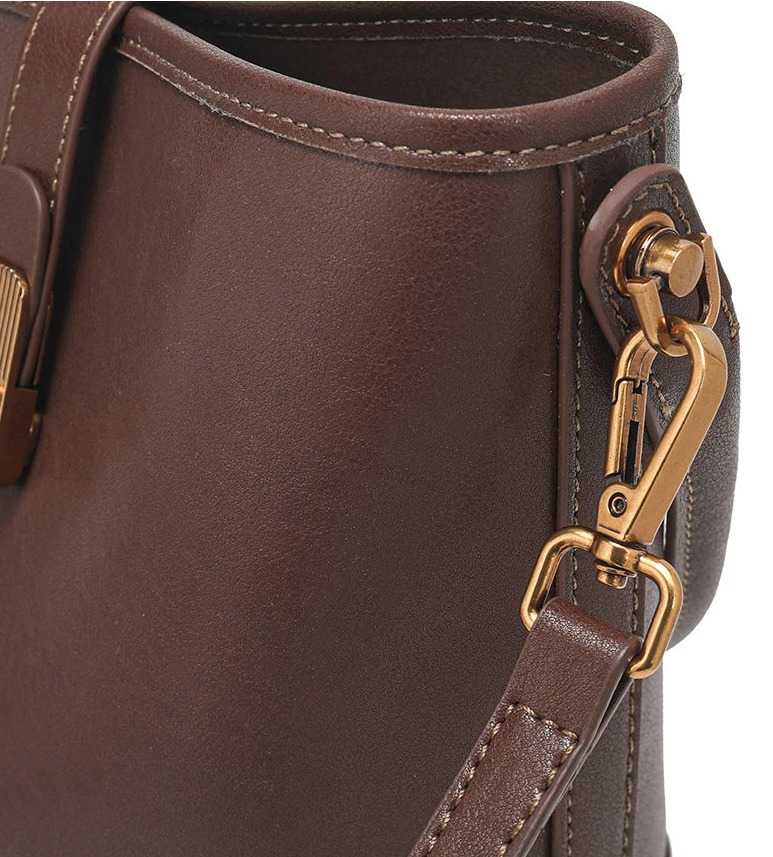 Genuine Leather Luxury Bucket Handbag