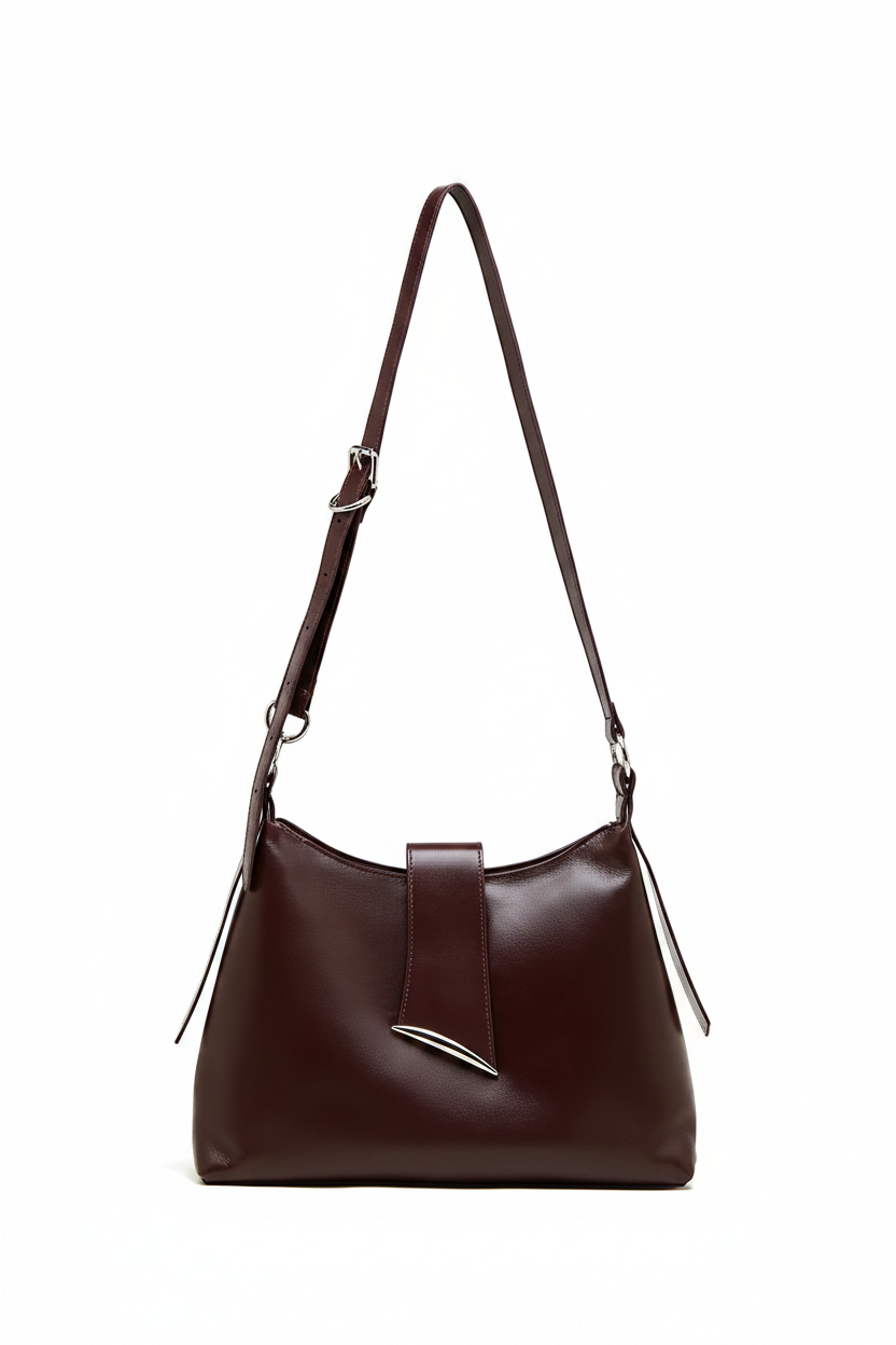 Aura Genuine Leather Milano Curved Shoulder Bag