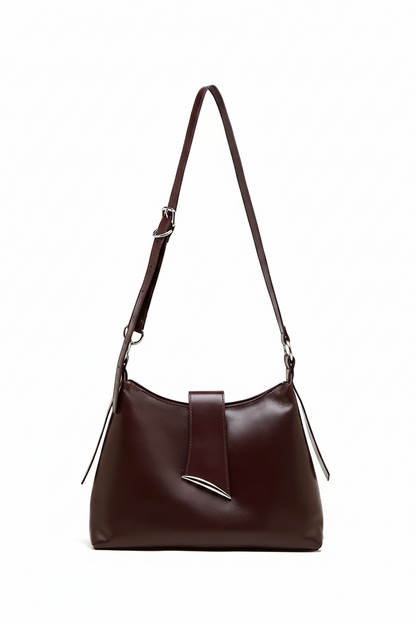 Aura Genuine Leather Milano Curved Shoulder Bag
