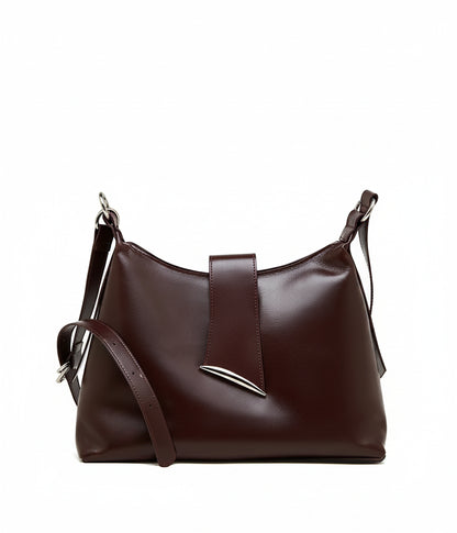 Aura Genuine Leather Milano Curved Shoulder Bag