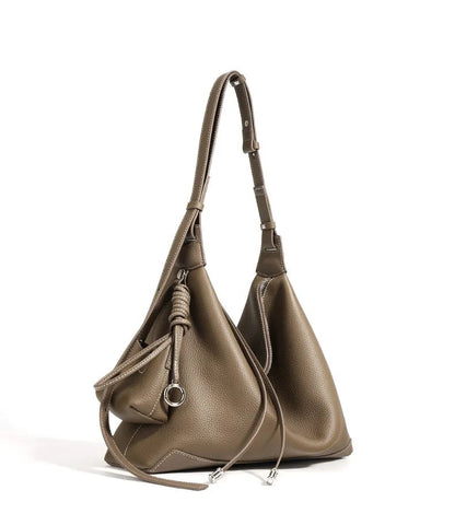 Premium Genuine Leather Chic Designer Tote and Small Purse Set