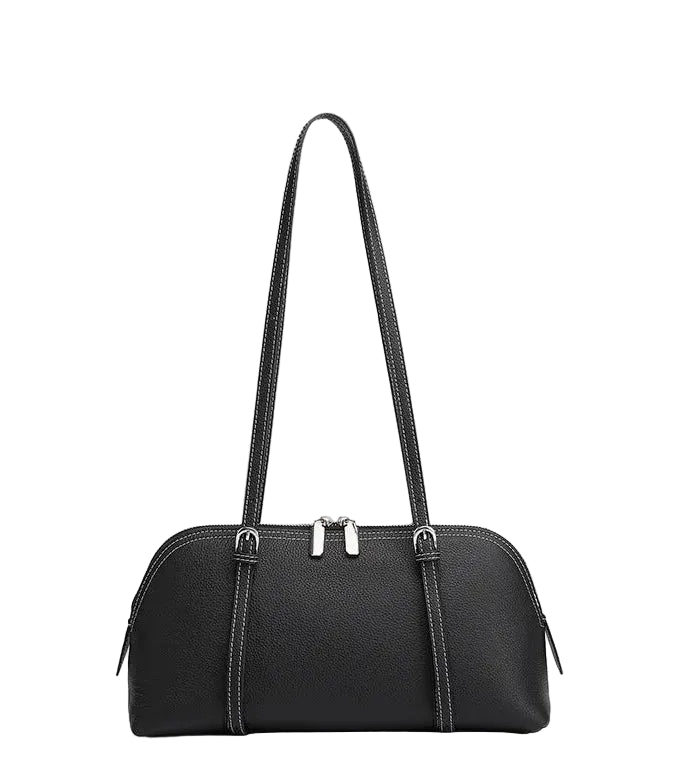 Orb Artisan Genuine Leather Contour Shoulder Bag