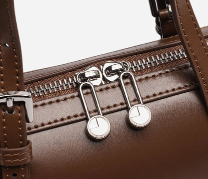Emperor Genuine Leather Structured Vintage Satchel