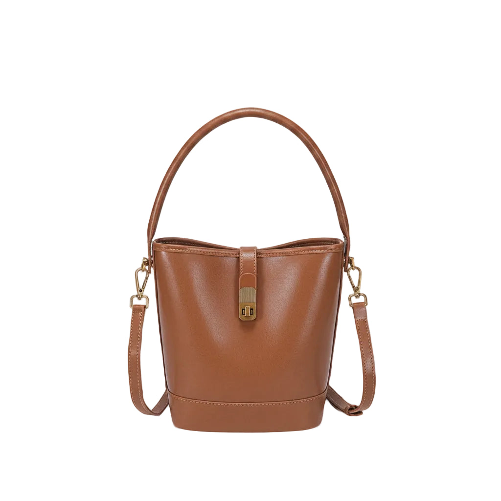 Genuine Leather Luxury Bucket Handbag