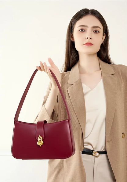 Sovereign Premium Cowhide Elegant Underarm Shoulder Bag