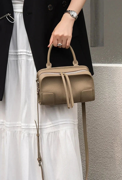 Aura Premium Genuine Leather Boxy Cross body Bag