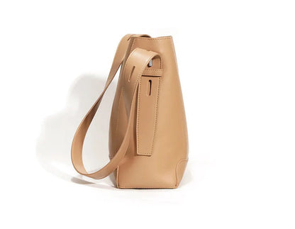 Genuine Leather  Bucket Shoulder Bag