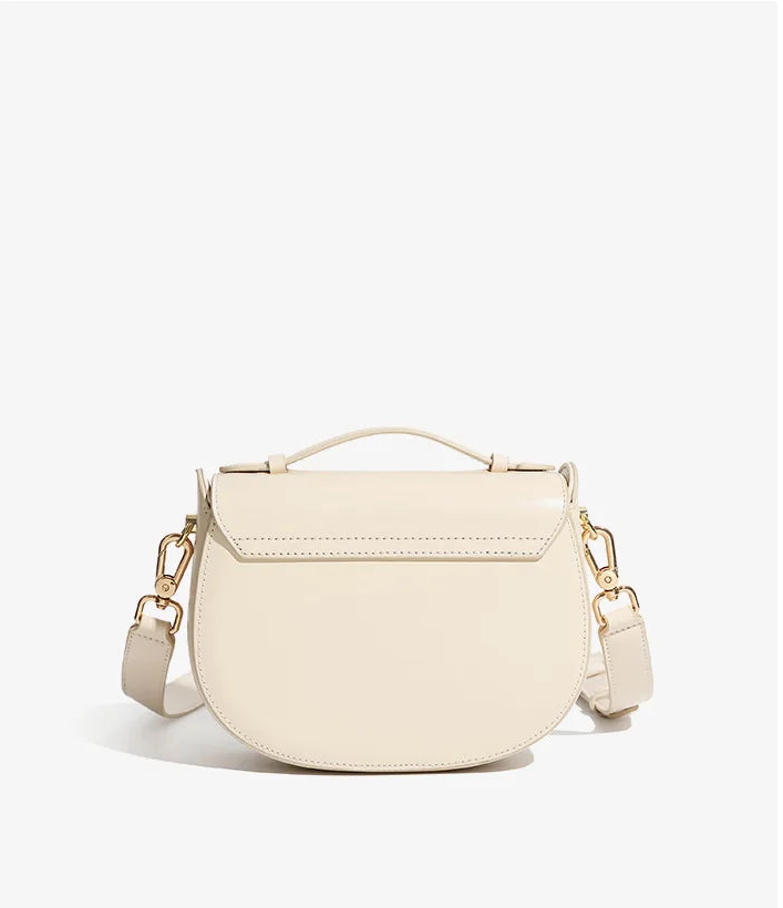 Aura Genuine Leather Top-Handle Saddle Bag