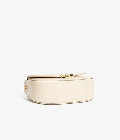 Aura Genuine Leather Top-Handle Saddle Bag