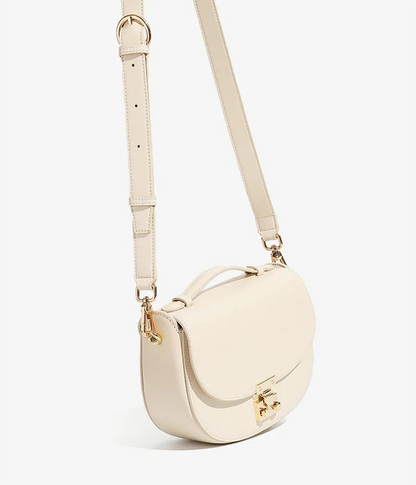Aura Genuine Leather Top-Handle Saddle Bag