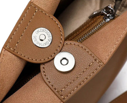 Genuine Leather  Bucket Shoulder Bag
