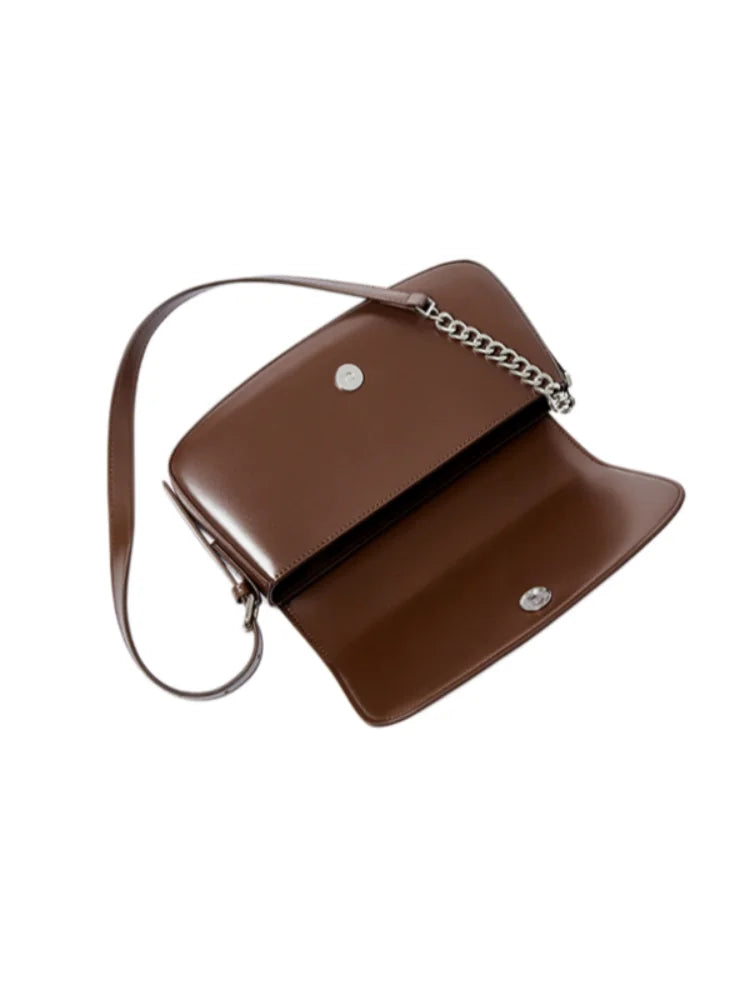 Nova Genuine Leather Asymmetric Strap Underarm Bag