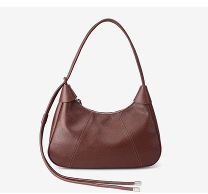 Genuine Leather Vintage Dumpling Shoulder Bag