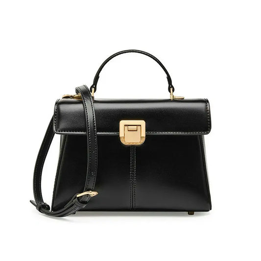 Genuine Leather Luxury Designer Square Handbag