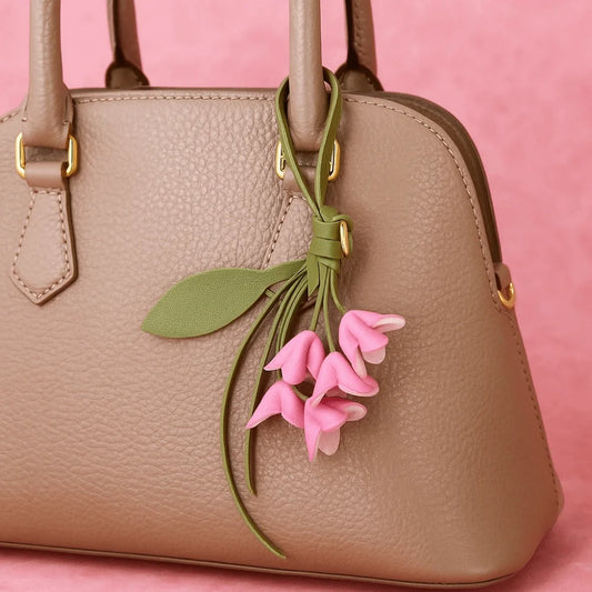 Elegant Flower Bag Charm