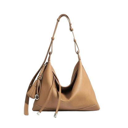Premium Genuine Leather Chic Designer Tote and Small Purse Set