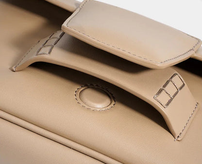 Genuine Leather Flap Crossbody Bag